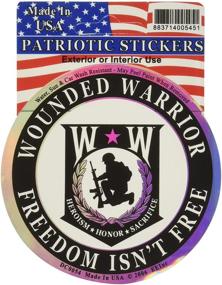 img 1 attached to 🦅 Wounded Warrior Sticker: EagleEmblems DC0054 - Celebrating Freedom, Honoring Sacrifice
