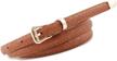 cunatiee womens belts leather buckle logo