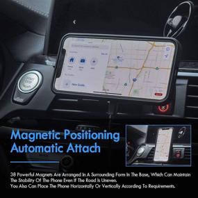 img 3 attached to 🚗 FUNWICT Magnetic Wireless Car Charger: Auto-Alignment Air Vent Phone Mount for iPhone 12 Series (Black) - 15W Fast Charging & 360 Degree Rotation