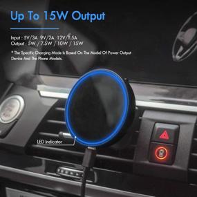 img 1 attached to 🚗 FUNWICT Magnetic Wireless Car Charger: Auto-Alignment Air Vent Phone Mount for iPhone 12 Series (Black) - 15W Fast Charging & 360 Degree Rotation