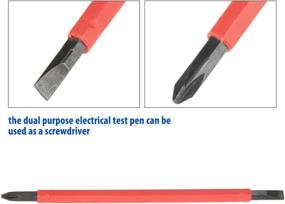 img 2 attached to ⚡️ 1000V Voltage Tester Pen: Dual Purpose Electrical High Voltage Test Pen and Screwdriver with Slot Cross Design