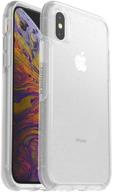 📱 otterbox symmetry clear series case for iphone xs & iphone x - retail packaging - stardust silver flake/clear cover - 1 count logo