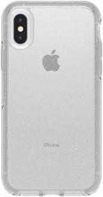 img 2 attached to 📱 OtterBox SYMMETRY CLEAR SERIES Case for iPhone Xs & iPhone X - Retail Packaging - STARDUST Silver Flake/Clear Cover - 1 Count