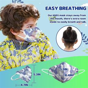 img 1 attached to 🌬️ Individually Disposable KN95 Respirator - High Breathability with 95% Efficiency