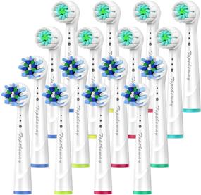 img 4 attached to 🪥 16 Pack of Replacement Toothbrush Heads for Oral B Braun: Electric Toothbrush Heads for Oral-B Pro 1000 Cross Action Precision Clean 7000 9600 500 3000 8000 Electric Toothbrush - White