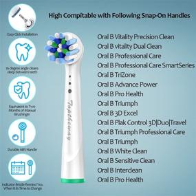 img 1 attached to 🪥 16 Pack of Replacement Toothbrush Heads for Oral B Braun: Electric Toothbrush Heads for Oral-B Pro 1000 Cross Action Precision Clean 7000 9600 500 3000 8000 Electric Toothbrush - White