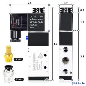 img 3 attached to 🚀 Tailonz Pneumatic Solenoid 4V210 08 Pilot Operated: The Ultimate Solution for Reliable Air Flow Control