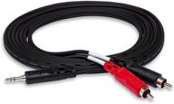 🎧 hosa cmr-206 3.5 mm trs to dual rca stereo breakout cable (6ft, black): high-quality audio conversion solution logo