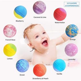 img 2 attached to Kids' Surprise Toys Bath Bombs - Set of 10 Bubble Lush Bath Fizzies with Organic Natural Essential Oil, Ideal Christmas Valentines Birthday Gifts for Women, Girlfriend, or Mom (Age 3 Months+)