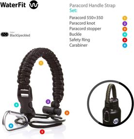 img 3 attached to 🪴 WaterFit Paracord Handle: Ultimate Survival Strap for Hydro Flask Bottles 12oz - 64 oz