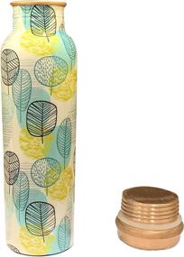 img 3 attached to 🧘 Perilla Home Copper Water Bottle 34 Oz - Leak Proof & 100% Pure Ayurvedic Vessel - Enhance Hydration and Experience Immediate Health Benefits - Yoga Bottle