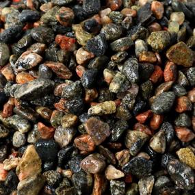 img 1 attached to 🪨 Premium 3/8" Granite Pea Gravel: Aesthetic Natural Gneiss Gravel for Aquariums, Landscaping, Vase Fillers, and More - 5lb Bag