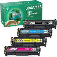 🖨️ greensky remanufactured toner cartridge replacement for hp 304a & canon 118 - suitable for cp2025dn, cm2320n, cm2320nf, cm2320fxi mfp, mf8580cdw, mf8350cdn, mf8380cdw, mf726cdw, lbp7660cdn, lbp7200cdn printers (4 pack) logo
