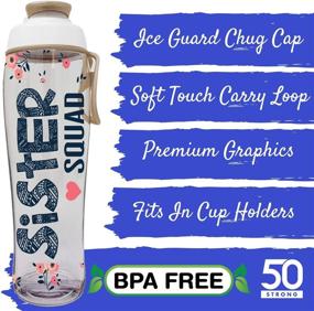 img 3 attached to 🎁 30 oz. Sister Water Bottle - BPA Free with Flip Top Cap - Perfect Sister Gift for Birthdays, Sorority, and Christmas - Best Gift Ideas from Brother, Big or Little Sis (Sister Tracker)