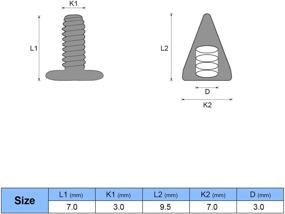 img 1 attached to 🔩 240 PCS Bullet Cone Spike and Stud Metal Screw Backs, 7mmx10mm, for DIY Leather Crafts (Silver, Black, Bronze)