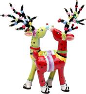 appletree 6.125-inch babs ceramic salt and pepper shaker set: wild and wonderful winterland logo