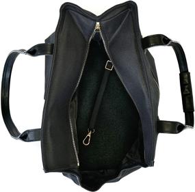 img 2 attached to 🐶 Waxed Canvas and Leather DJANGO Dog Carrier Bag - Soft-Sided Pet Travel Tote with Bag-to-Harness Safety Tether & Secure Zipper Pockets