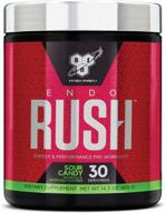 bsn endorush pre workout powder - high energy supplement with beta-alanine, creatine, and 300mg caffeine - sour candy flavored - 30 servings, 14.3 ounce (pack of 1) logo