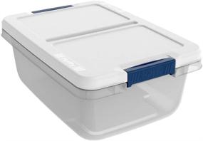 img 1 attached to Spacious and Versatile: Hefty Storage Container Set of 8, Clear - 15 Quart Capacity