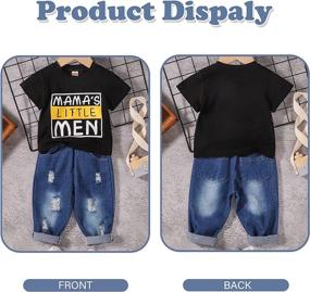 img 2 attached to Toddler Outfits Printed T Shirt Clothes Boys' Clothing : Clothing Sets