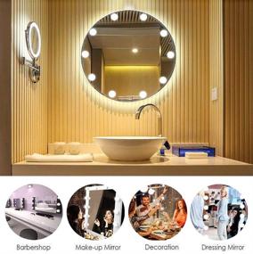 img 3 attached to 💡 Enhance Your Vanity Experience: Hollywood-Style LED Mirror Lights Kit with Dimmer, USB Phone Charger, and Power Adapter Included!