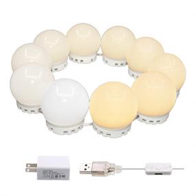 img 4 attached to 💡 Enhance Your Vanity Experience: Hollywood-Style LED Mirror Lights Kit with Dimmer, USB Phone Charger, and Power Adapter Included!