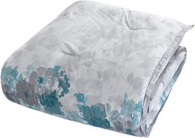 img 3 attached to 🌺 Luxurious Lanwood Claire Cotton 10-Piece Comforter Set, King Size, Teal Floral Pattern
