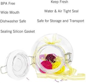 img 2 attached to 🔒 Folinstall 1 Gallon Glass Canning Jar, Wide Mouth Mason Jars with Clip Top Lids - Food Storage Containers for Bathroom or Kitchen, Clear, 128 FL OZ (Includes 1 Piece Replacement Gaskets)