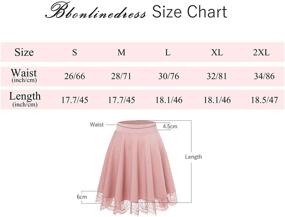 img 1 attached to 👗 Bbonlinedress Mini High Waisted Skater Skirt for Women - Casual, Versatile, Stretchy, Flared Design