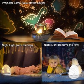 img 2 attached to 🦕 Откройте волшебство проектора LIGHTESS Kids Night Light Dinosaur - 6 узоров, вращение на 360 градусов, перезаряжаемая лампа для звездных приключений в спальне! Идеальный подарок для детей - 9851376.