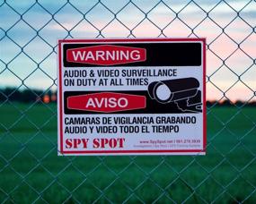 img 1 attached to Warning Surveillance Plastic English Spanish