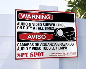 img 4 attached to Warning Surveillance Plastic English Spanish