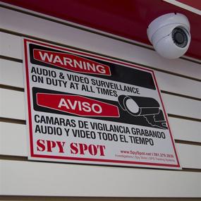 img 3 attached to Warning Surveillance Plastic English Spanish