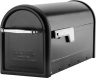 📬 classic and spacious: architectural mailboxes 8950b-10 chadwick postmount mailbox in large black size logo