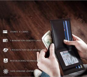 img 1 attached to 💼 RFID Bifold Leather Wallets: Men's Must-Have for Organizing Wallets, Cards & Cash