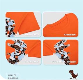 img 1 attached to 🦖 Dinosaur T-Shirt Camouflage Boys' Clothing Sets - Clothes Outfits for Kids