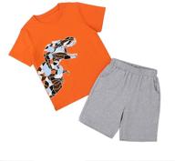 🦖 dinosaur t-shirt camouflage boys' clothing sets - clothes outfits for kids logo