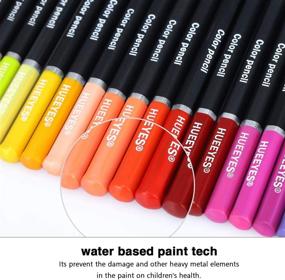 img 1 attached to 🖍️ 48 Professional Oil Based Colored Pencils with Color Wheel, Water-Based Coating - Ideal for Coloring, Drawing, Vibrant Art Supplies for Adults & Children - Perfect Holiday Gifts & School Equipment for Beginners