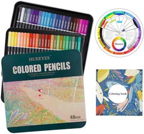 img 3 attached to 🖍️ 48 Professional Oil Based Colored Pencils with Color Wheel, Water-Based Coating - Ideal for Coloring, Drawing, Vibrant Art Supplies for Adults & Children - Perfect Holiday Gifts & School Equipment for Beginners