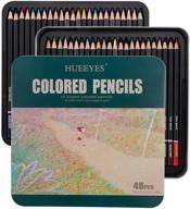 🖍️ 48 professional oil based colored pencils with color wheel, water-based coating - ideal for coloring, drawing, vibrant art supplies for adults & children - perfect holiday gifts & school equipment for beginners logo