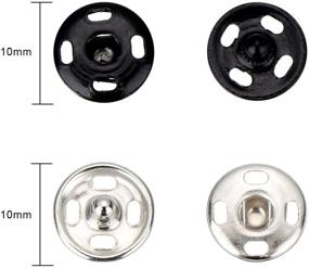 img 3 attached to 🧷 Sumind 100 Sets Sew-on Metal Snap Fastener Buttons - Press Button for Sewing Clothing, 10 mm Size, Color: Black and Silvery