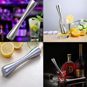 img 2 attached to 🍹 Professional Stainless Steel 8" Muddler for Cocktails - Ideal for Old Fashioned Bitters, Mojitos, Margaritas, and Fruit Based Drinks - Must-Have Home Bar, Bartender, and Kitchen Masher Tool