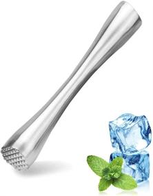 img 4 attached to 🍹 Professional Stainless Steel 8" Muddler for Cocktails - Ideal for Old Fashioned Bitters, Mojitos, Margaritas, and Fruit Based Drinks - Must-Have Home Bar, Bartender, and Kitchen Masher Tool