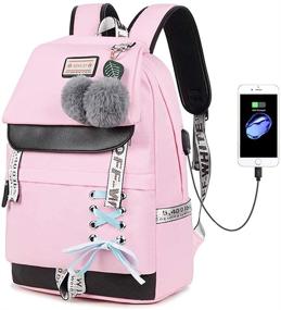 img 4 attached to Lmeison Backpack for Girls and Women: Stylish Bookbag with USB Charging Port for Teens, Perfect for Elementary and Middle School