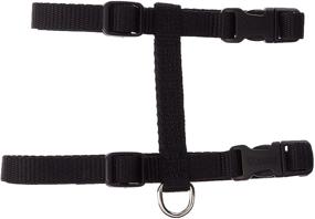 img 1 attached to 🐱 Nylon Adjustable Figure H Cat Harness - Coast Pet Products CCP6341BLK - Black