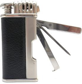 img 4 attached to 🔥 Silver Black Mr. Brog Leather Tobacco Pipe Lighter and Czech Tool - Model LGHT08 - All-in-One