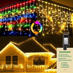 img 4 attached to Transform your Outdoor Decor: Color Changing Christmas Lights with 11 Modes - 320 LED 33ft Curtain Fairy String Light