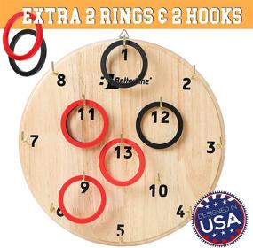 img 2 attached to 🎯 BETTERLINE Hook and Ring Toss Game - Exciting Number Tossing Game for All Ages - 11.8 Inch Board - Safe Alternative to Darts - Perfect for Parties and Families