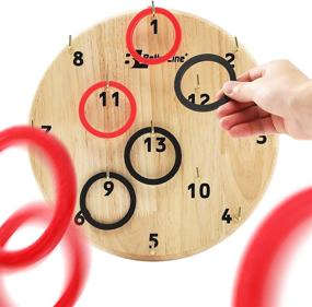 img 4 attached to 🎯 BETTERLINE Hook and Ring Toss Game - Exciting Number Tossing Game for All Ages - 11.8 Inch Board - Safe Alternative to Darts - Perfect for Parties and Families