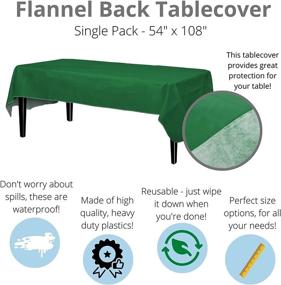 img 2 attached to Exquisite Flannel Tablecloths Rectangle Waterproof